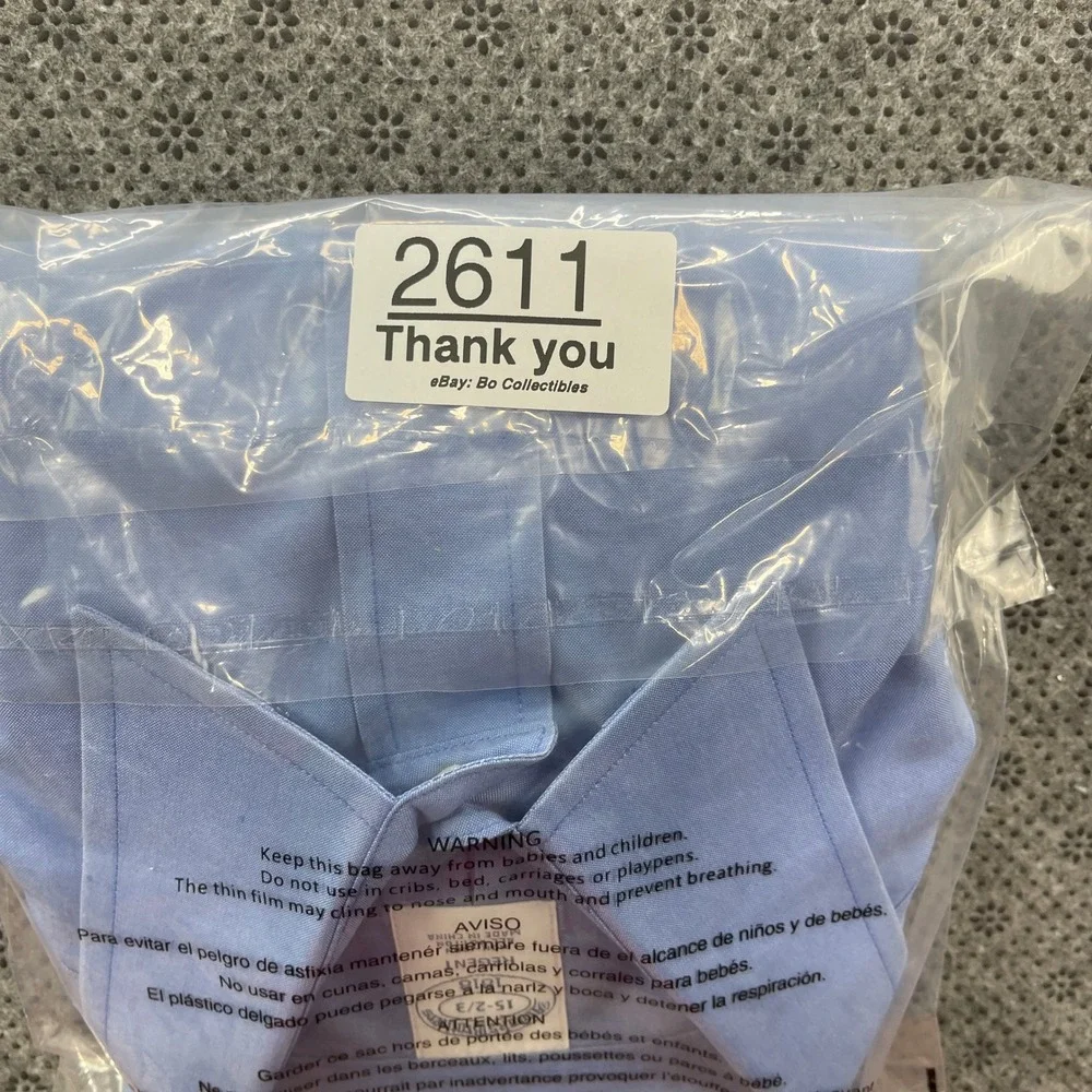 Brooks Brothers 1818 Regent Fit Light Blue Non-Iron Cotton Dress Shirt 15-2/3